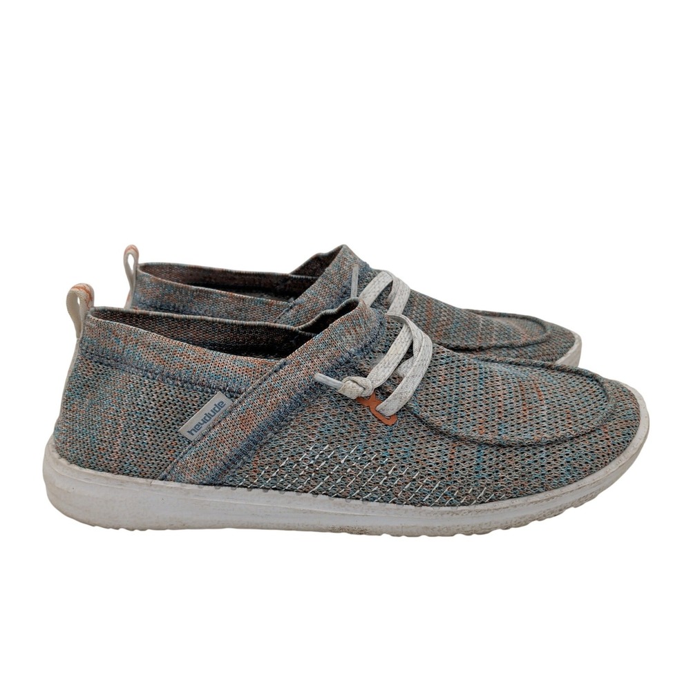 Hey Dude Wendy Halo‎ Azur Coral Knit Slip On Loafers Womens 7 121832112